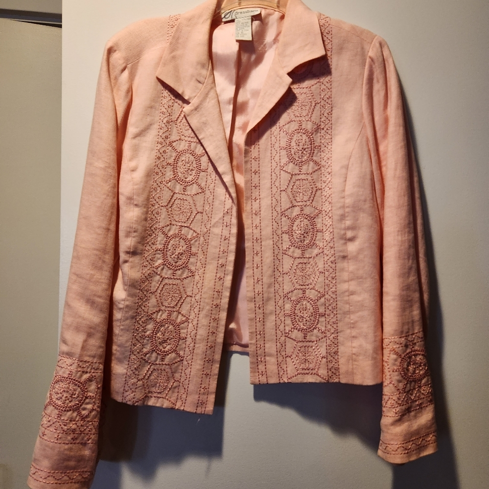 Light pink Dress Barn jacket. Size 10